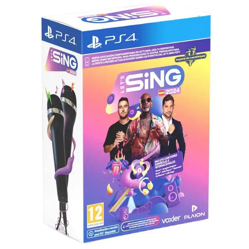 Let's Sing 2024 + 2 Micrófonos PS4