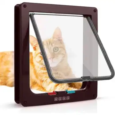 Pawffee Gatera marrón M – Apertura magnética de 4 vías con túnel integrado - 1 pieza - Pawffee - Comparador de precios