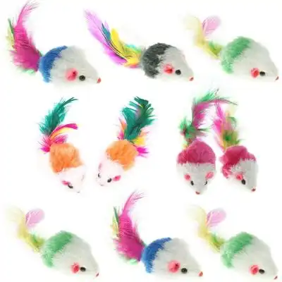 Pawffee Juego de 10 ratones de peluche para gatos y otras mascotas. - 1 pieza - Pawffee - Comparador de precios