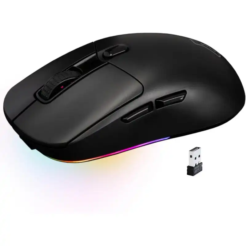 The G-Lab Kult Titanium Ratón Gaming Inalámbrico 12000DPI Negro