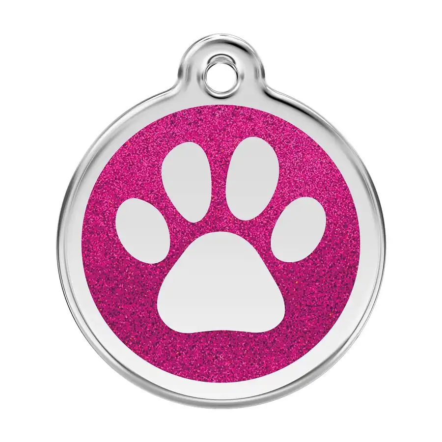 Placa identificativa Huella Brillante Fucsia M - RedDingo - Comparador de precios