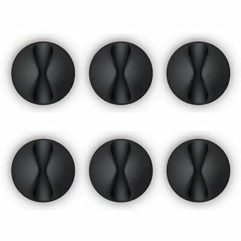 Bluelounge Cabledrop Pack 6 Organizador de Cables Negro