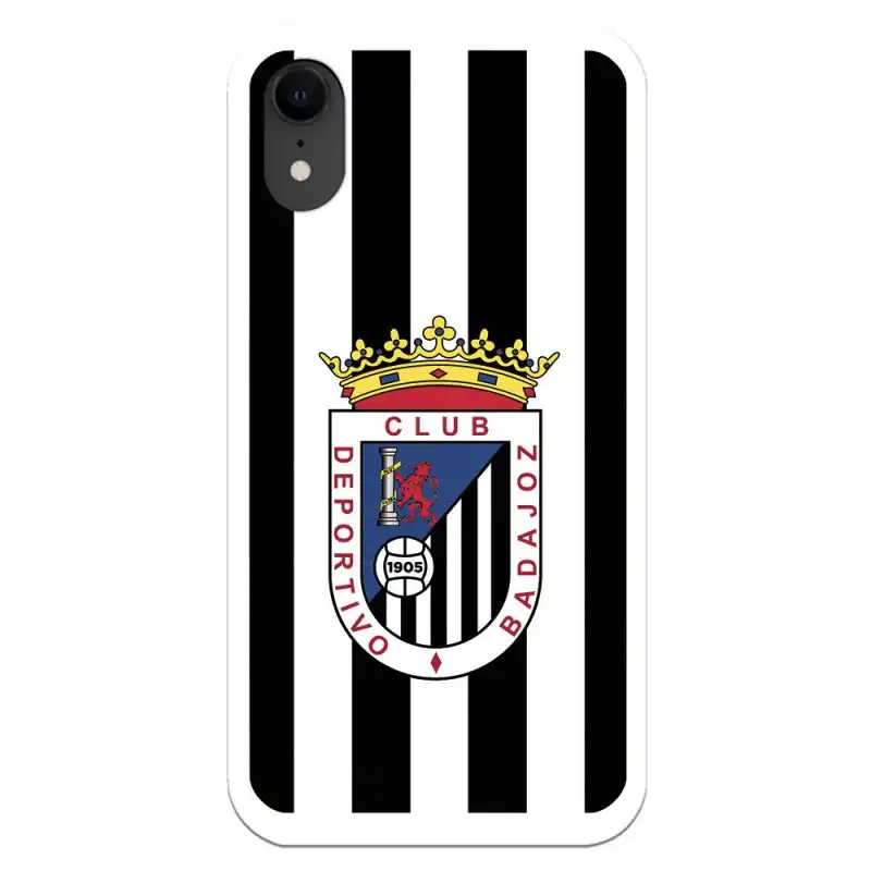 Funda Licencia Oficial Club Deportivo Badajoz Escudo Blanquinegro para iPhone XR