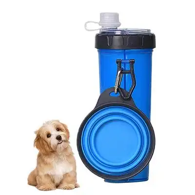 FurryFusion Botella 2 en 1 para agua y comida de perro - Azul - Furry Fusion - Comparador de precios