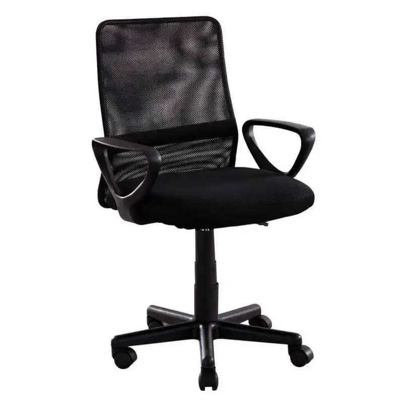 Home Heavenly Maya Silla de Escritorio Giratoria con Respaldo Transpirable de Malla Negra