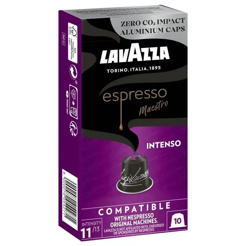Lavazza Espresso Maestro Intenso Cápsulas para Cafeteras Nespresso Caja de 10 Unidades
