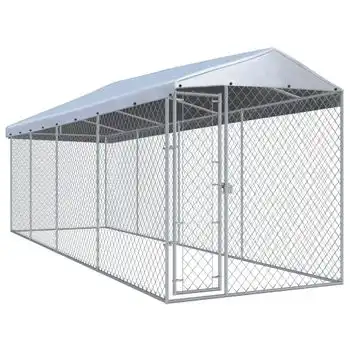 Perrera De Exterior | Jaula Para Perro | Parque Para Mascotas Con Tejado 760x190x225 Cm Cfw783756