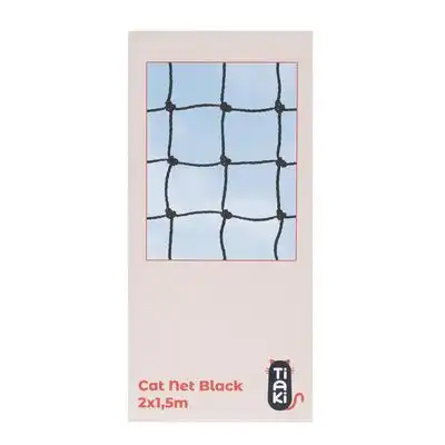Red de seguridad TIAKI reforzada con alambre, negra para gatos - 2 x 1,5 m - TIAKI - Comparador de precios