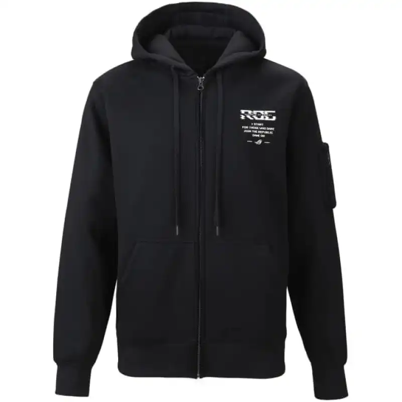 ASUS ROG Pixel Game Chaqueta con Capucha Negra Hombre XXL