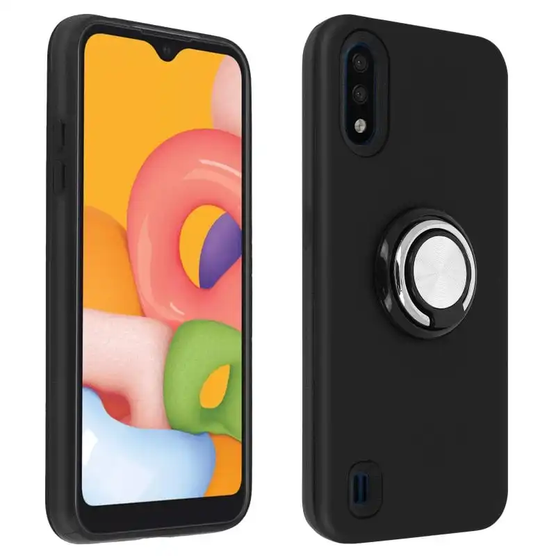 Avizar Carcasa Soporte Negra para Samsung Galaxy A01