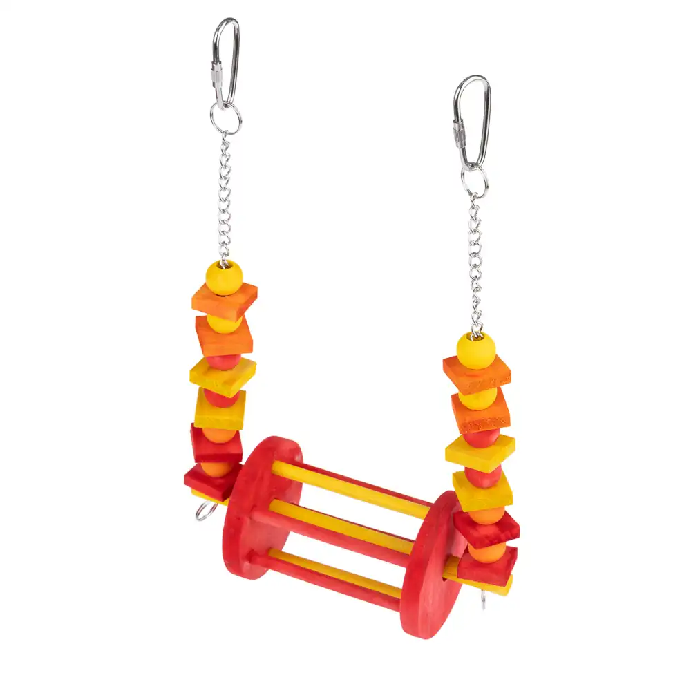 Columpio para pájaros con forma de noria TIAKI - Talla M: 28 x 17,8 x 8,9 cm (L x An x Al)