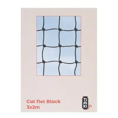Red de seguridad TIAKI reforzada con alambre, negra para gatos - 3 x 2 m - TIAKI - Comparador de precios