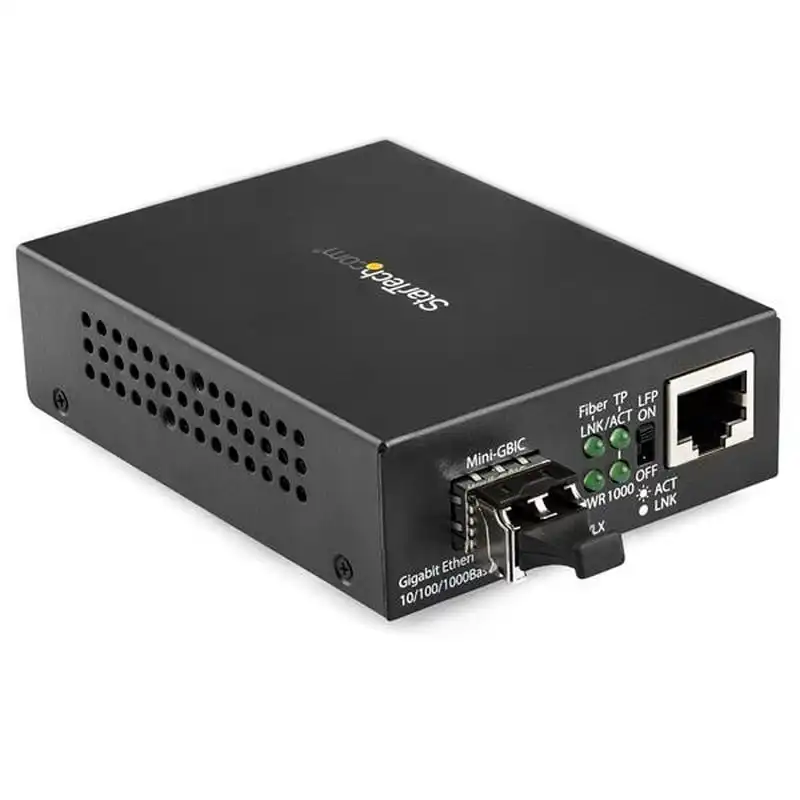 StarTech Conversor Compacto de Medios Ethernet Gigabit a Fibra Multimodo LC 550m
