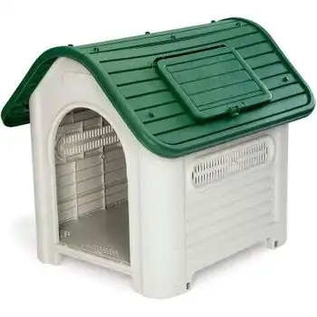 Caseta Para Perros Resina Dakota Green Kzt1007
