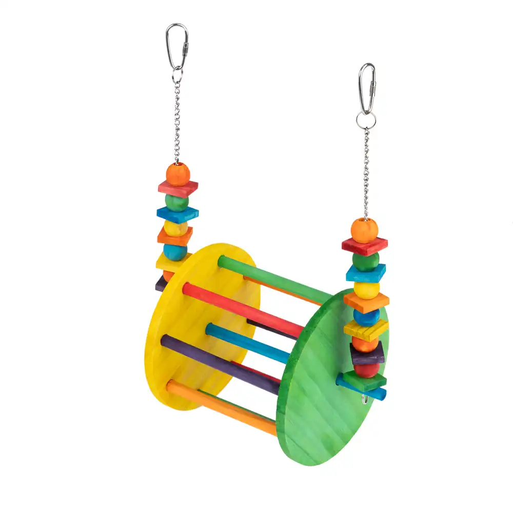 Columpio para pájaros con forma de noria TIAKI - Talla L: 30,5 x 23 x 15 cm (L x An x Al)