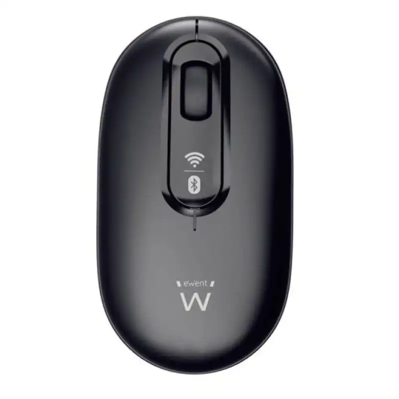 Ewent EW3241 Dual-Connect Ratón Óptico Inalámbrico Bluetooth 1200 DPI Negro