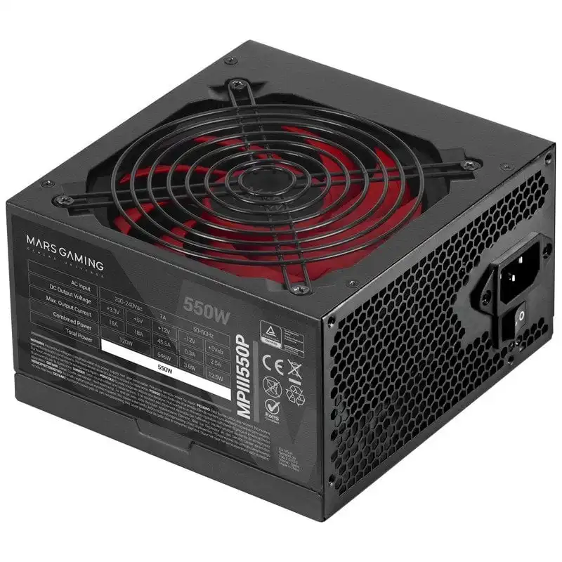 Mars Gaming MPIII550P Fuente Alimentación 550W Negra