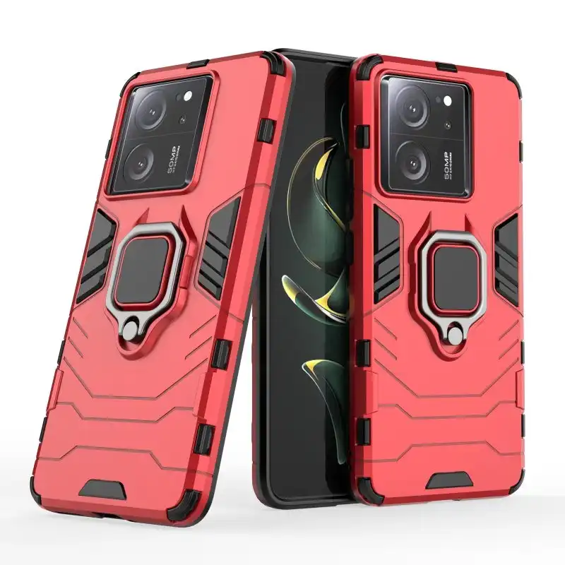 Max Power Digital Funda Magnética con Anillo Rojo para Móvil Xiaomi Mi 13T / Mi 13T Pro