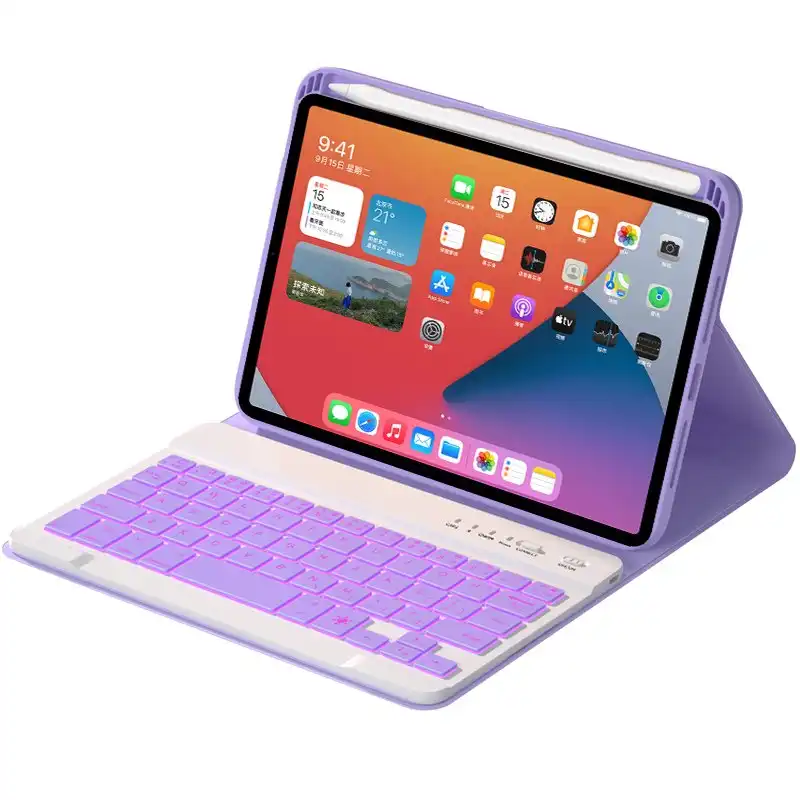 Royal Bailey HK006D Funda con Teclado Bluetooth para IPad Mini 6 Morado