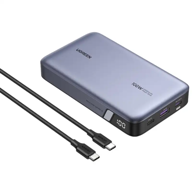 Ugreen Powerbank 20000mAh PD 100W Carga Rápida 100W 3 Puertos Gris