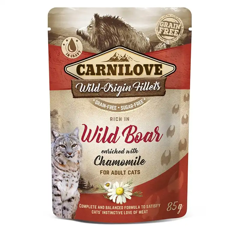 24x85g Carnilove Cat Adulto Pouch sabor Jabali