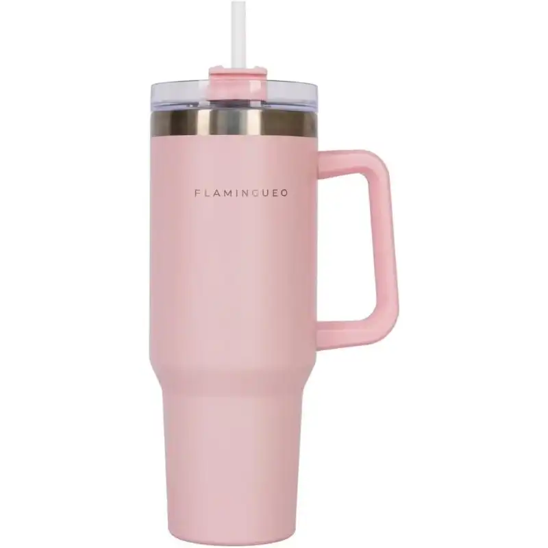 Flamingueo Vaso Térmico Rosa Acero Inoxidable Bebidas Frías 24h Y Calientes 10h Capacidad 1.18l