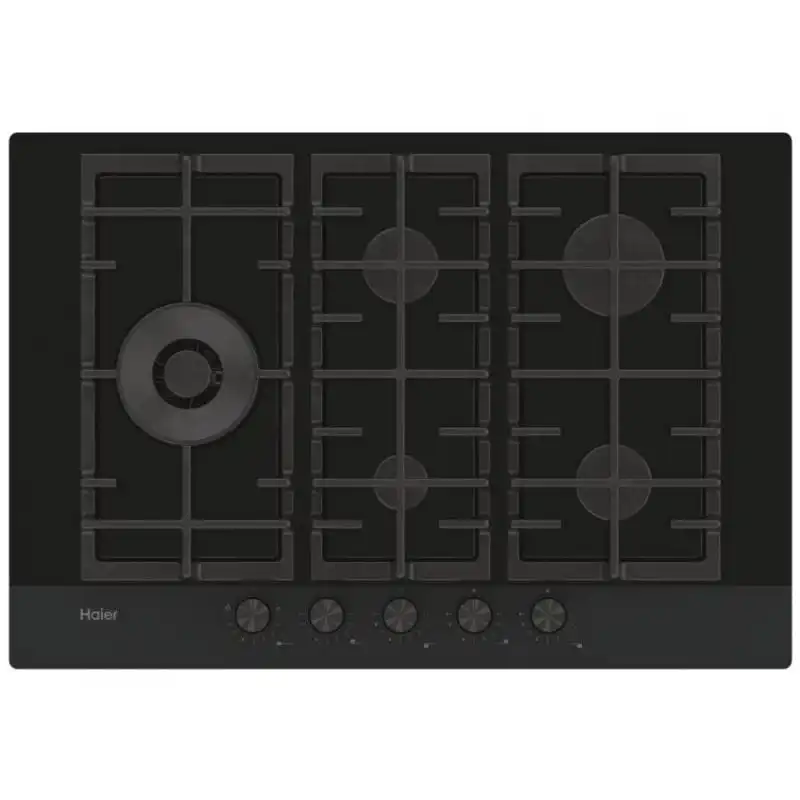 Haier HAVG7WL4HB Placa de Gas 5 Zonas 75cm Negro