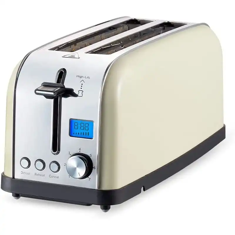 Prixton Bianca Pro Tostadora con Pantalla LCD 2 Ranuras 1500W