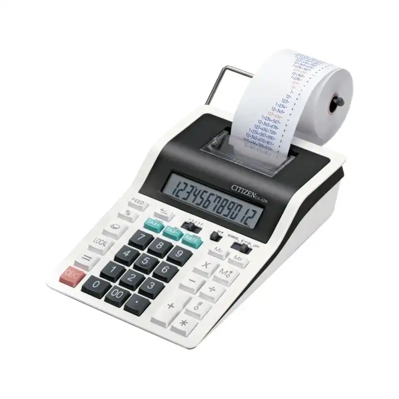Calculadora Citizen Impresora Pantalla Papel Cx-32 12 Digitos Con Tecla De Impuestos