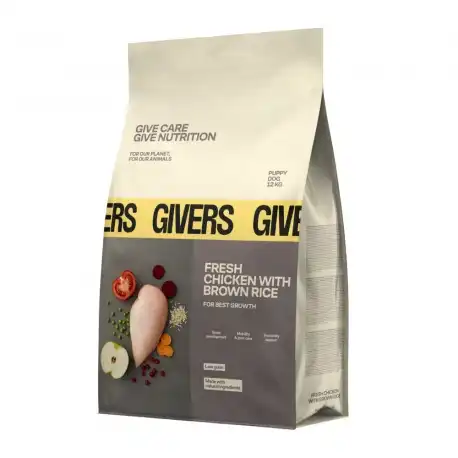 Givers Pienso Natural Para Cachorros con Pollo y Arroz Integral, 12 Kg - Givers - Comparador de precios