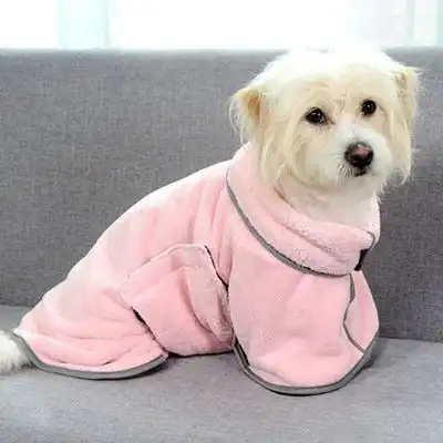 Pawffee Bata absorbente para perros (M/50cm, rosa): capa secado ultrasuave - 1 pieza - Pawffee - Comparador de precios