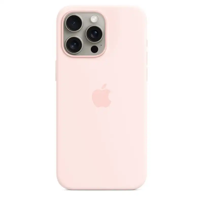 Apple Funda de Silicona con MagSafe Rosa Claro para iPhone 15 Pro Max