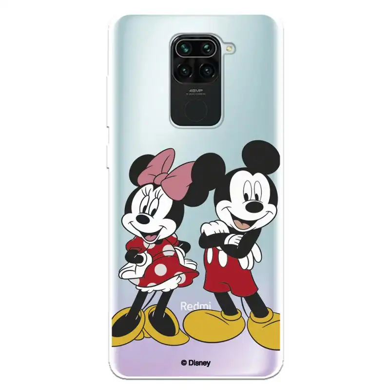 Funda Oficial de Disney Mickey y Minnie Posando Clásicos Disney para Xiaomi Redmi Note 9