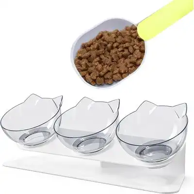 HausPets Lote 3 comederos elevados antiglotones 15° - Juego de 3 cuencos - HausPets - Comparador de precios