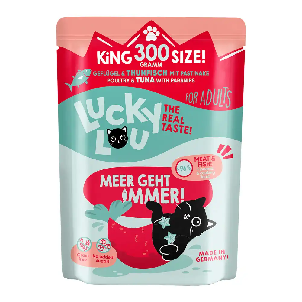 Lucky Lou Adult 6 x 300 g - Ave y atún