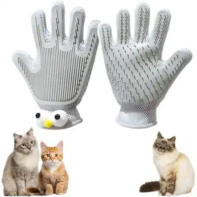 Pawffee Guante de aseo 2 en 1 para gatos: baño y masaje - Gris (1 unidad) - 1 pieza - Pawffee - Comparador de precios