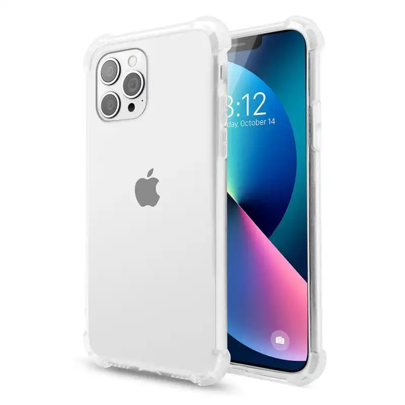 PcCom Essential Funda Antishock Transparente para iPhone 13 Pro