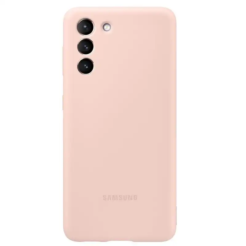 Samsung Silicone Cover Funda Rosa para Samsung Galaxy S21 Plus