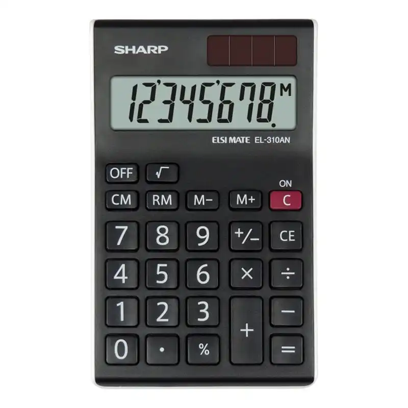 Sharp EL-310AN Calculadora 8 Dígitos Negra