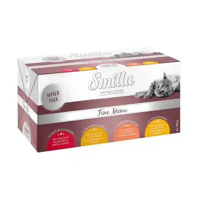 Smilla Fine Menu con delicioso relleno 8 x 100 g - Pack mixto (4 variedades) - Smilla - Comparador de precios