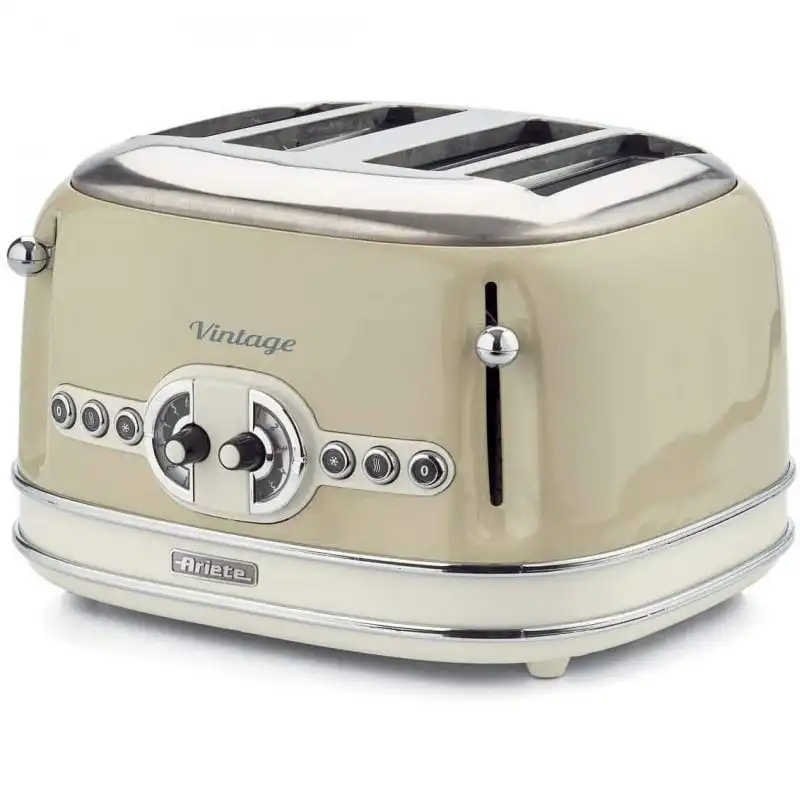 Ariete Vintage Tostadora 4 Rebanadas 1600W Beige