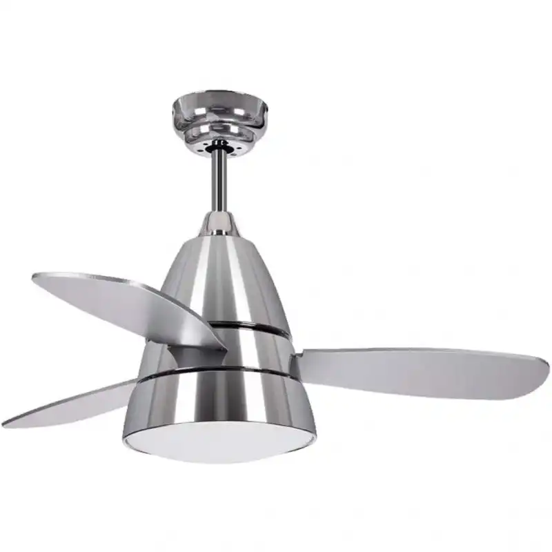 Fabrilamp Iseran Ventilador de Techo con Luz y Mando 57W Cromo