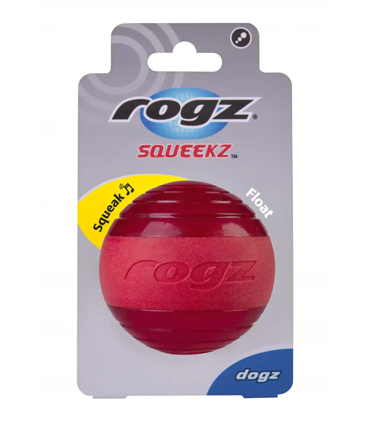 Rogz squeekz pelota de rebote rojo para perros