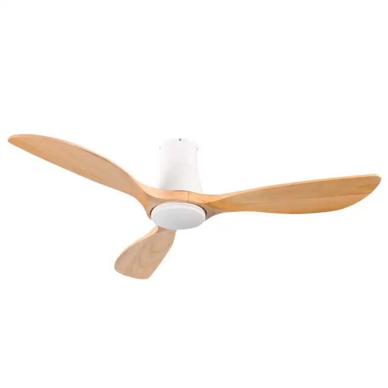 Dayron Dakota Ventilador de Techo con Luz LED y Mando 56W Blanco/Madera