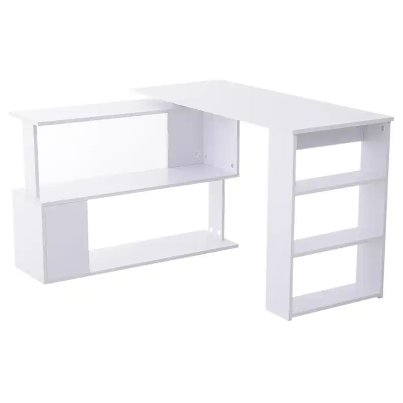 Homcom Mesa Modulable Oficina 120x50x74cm Blanca