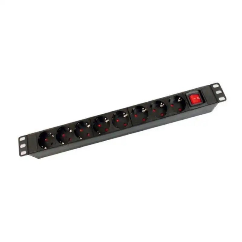 Kimex Regleta para Rack 19" 8 Tomas con Interruptor 1U