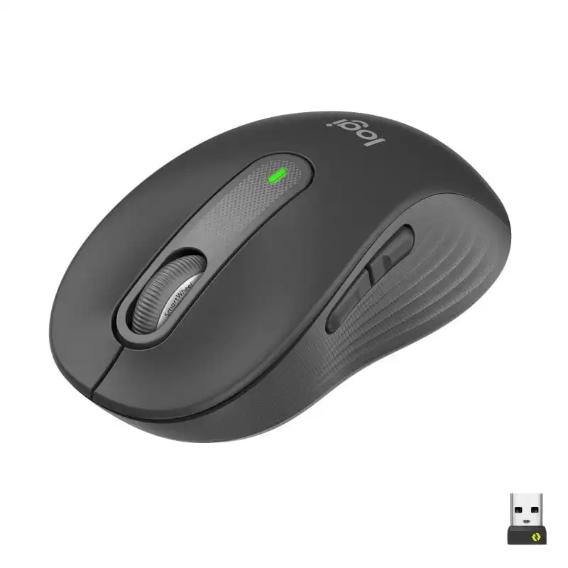 Logitech Signature M650 Ratón Bluetooth para Manos Pequeñas a Medianas, Clics Silenciosos Gris