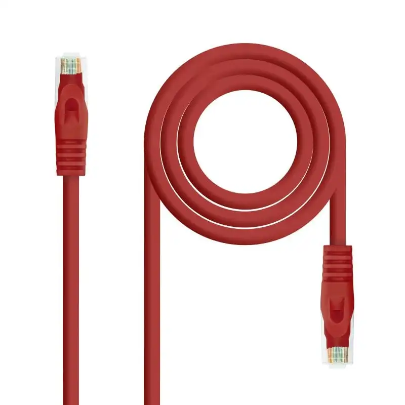 Nanocable Cable de Red RJ45 LSZH Cat.6A UTP AWG24 1m Color Rojo