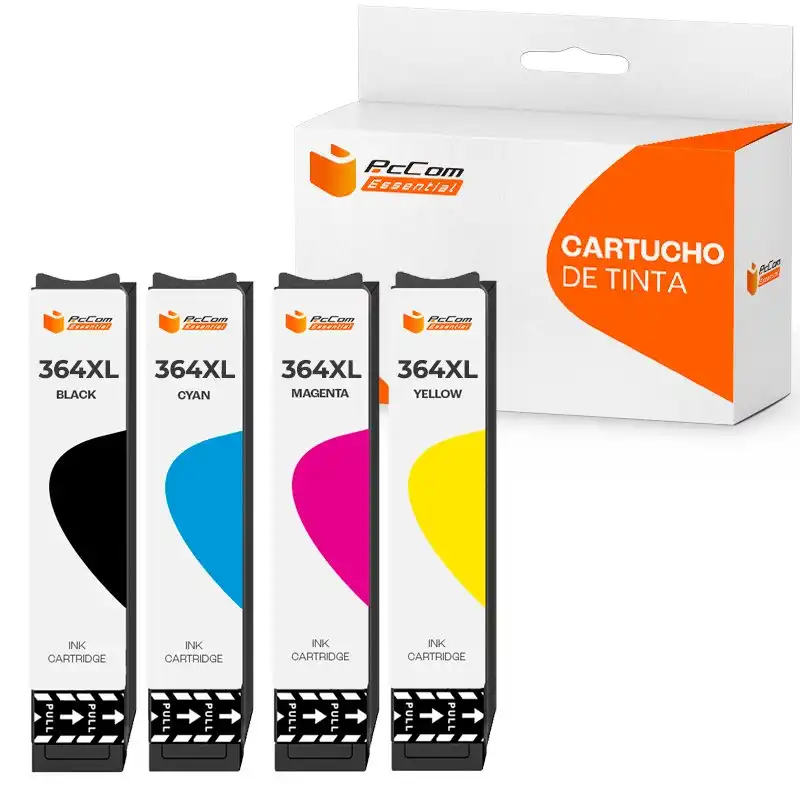 Pccom Essential Cartucho Tinta Compatible HP 364XL Negro/Cian/Magenta/Amarillo Pack 4