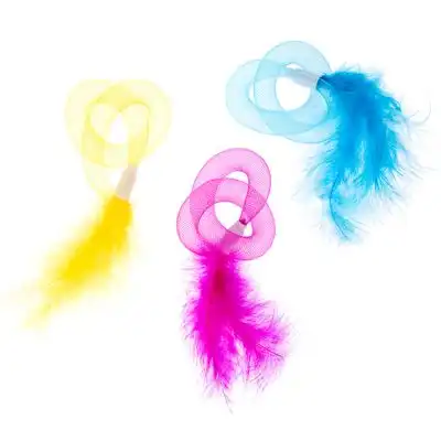 Set de juguetes TIAKI tubos con plumas para gatos - Set de 3 - TIAKI - Comparador de precios
